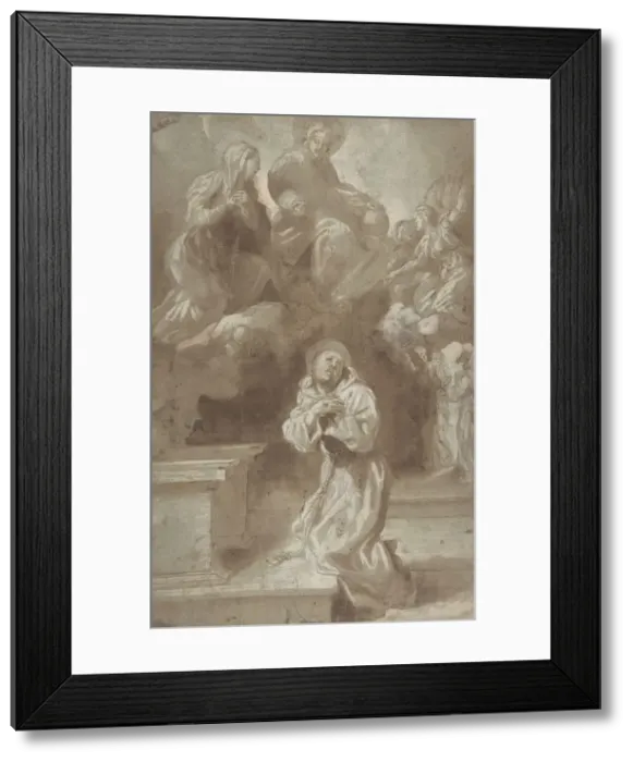 Framed Print : Christ and the Virgin Appearing to Saint Francis, 1562-1602. Creator: Pietro Faccini Framed Print : Christ and the Virgin Appearing to Saint Francis, 1562-1602. Creator: Pietro Faccini