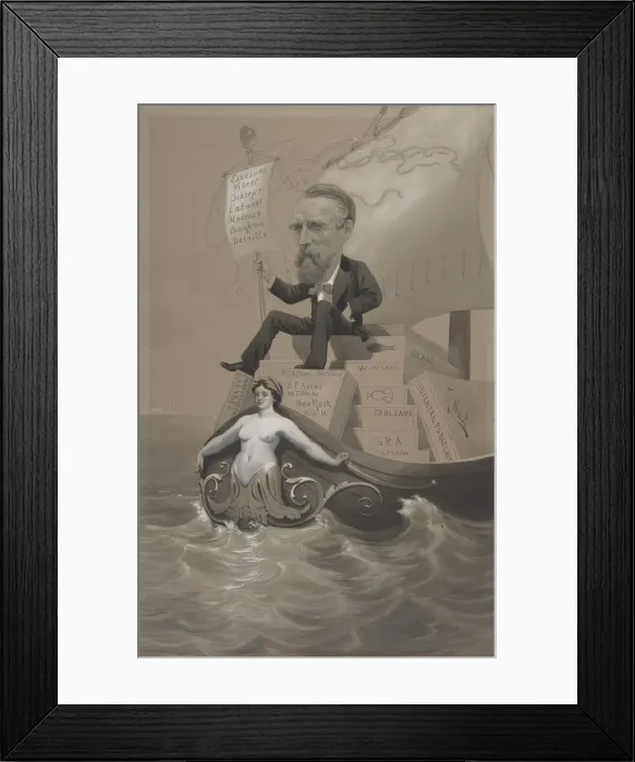 Framed Print : Samuel P. Avery Transporting His Treasures Across the Sea, ca. 1875-80 Framed Print : Samuel P. Avery Transporting His Treasures Across the Sea, ca. 1875-80