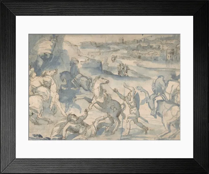 Framed Print : The Conversion of St. Paul, 16th century. Creator: Melchior Bocksberger Framed Print : The Conversion of St. Paul, 16th century. Creator: Melchior Bocksberger