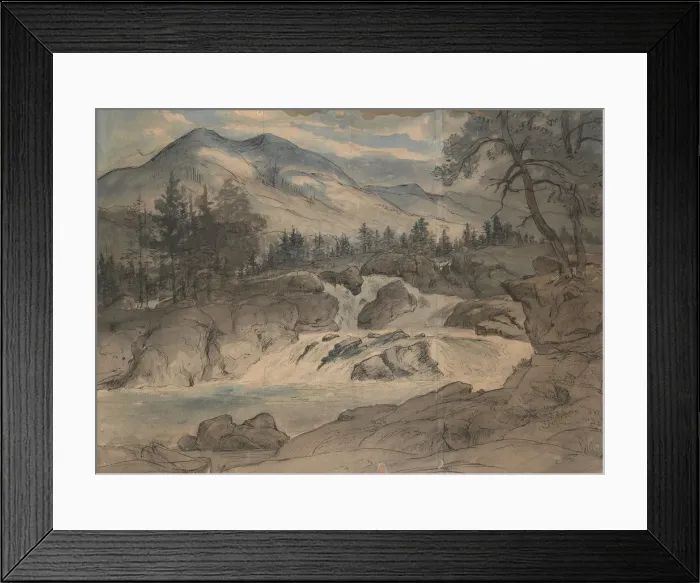 Framed Print : The Labro Falls, 1824-42. Creator: Thomas Fearnley Framed Print : The Labro Falls, 1824-42. Creator: Thomas Fearnley