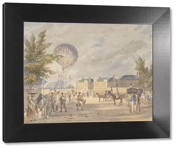 Balloon Ascending Near the Entrance to Lords Cricket Ground, 1839, ca. 1839