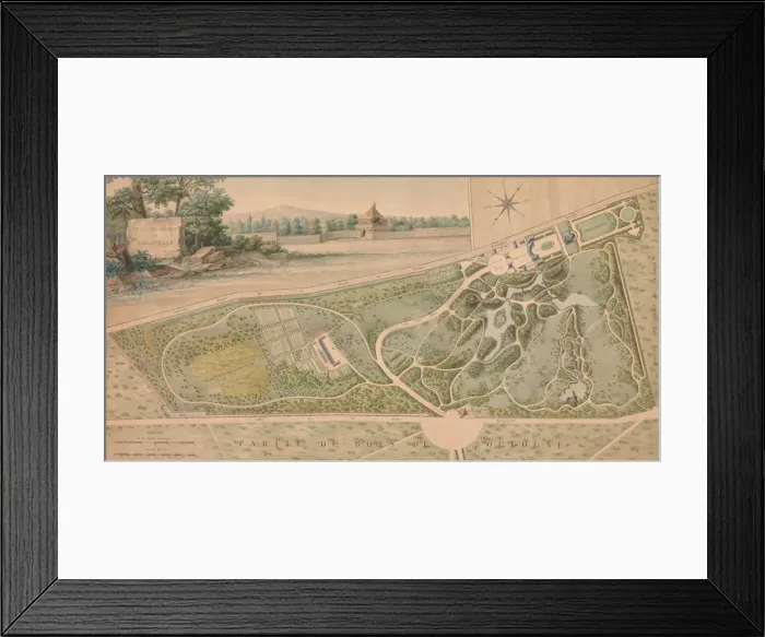 Framed Print : Plan for the Garden of the Chateau de Bagatelle, 1817. Creator: Pierre Lapie Framed Print : Plan for the Garden of the Chateau de Bagatelle, 1817. Creator: Pierre Lapie