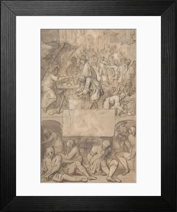 Framed Print : Study for a Title-Page: Allegory of Commerce and a Debtors Prison (?), n. d Framed Print : Study for a Title-Page: Allegory of Commerce and a Debtors Prison (?), n. d