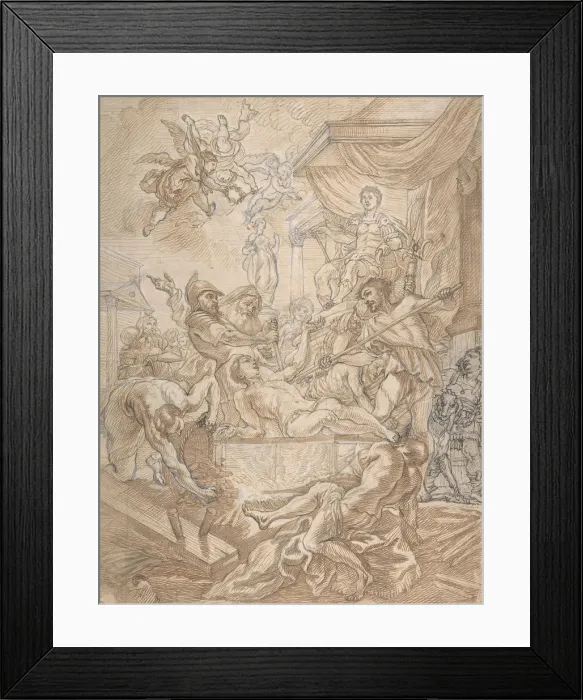 Framed Print : The Maryrdom of Saint Lawrence, early 17th-mid 17th century. Creator: Cornelis Schut I Framed Print : The Maryrdom of Saint Lawrence, early 17th-mid 17th century. Creator: Cornelis Schut I