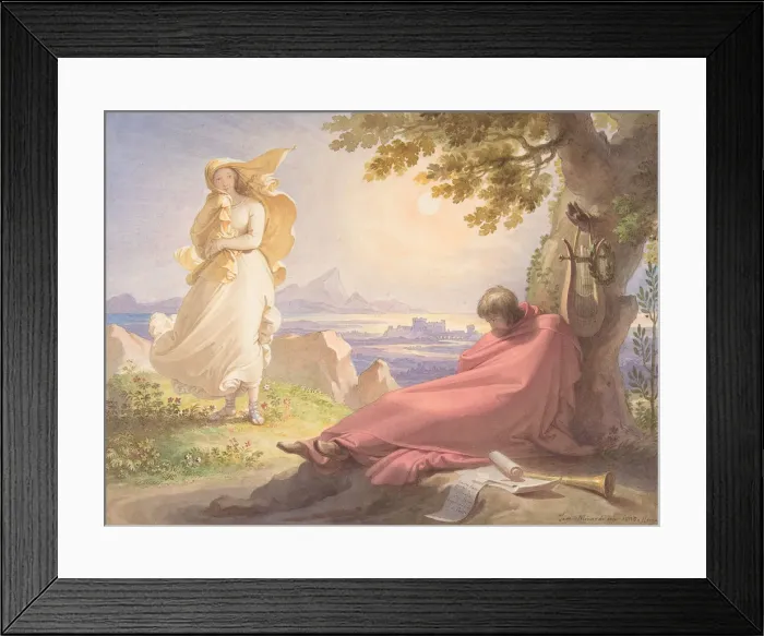Framed Print : Tasso Contemplating Beauty, 1823. Creator: Tommaso Minardi Framed Print : Tasso Contemplating Beauty, 1823. Creator: Tommaso Minardi