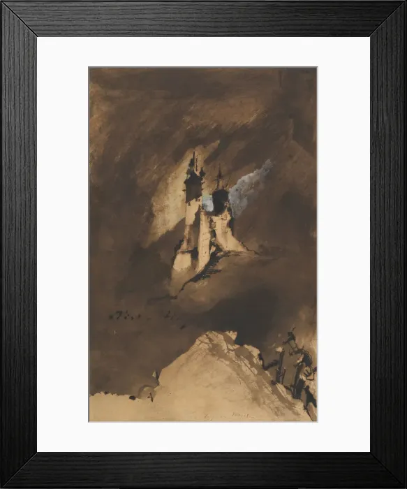 Framed Print : Souvenir of a Castle in Vosges, 1857. Creator: Victor Hugo Framed Print : Souvenir of a Castle in Vosges, 1857. Creator: Victor Hugo