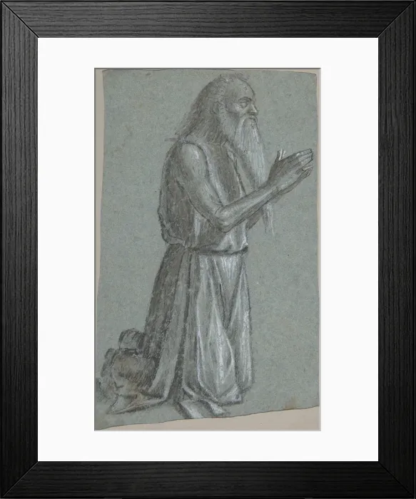 Framed Print : Saint Jerome (recto); Soldier with a Spear (verso), 1460-1525. Creator: Vittore Carpaccio Framed Print : Saint Jerome (recto); Soldier with a Spear (verso), 1460-1525. Creator: Vittore Carpaccio