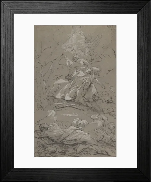 Framed Print : Christ in the Garden of Gethsemane, 1712-62. Creator: Paul Troger
