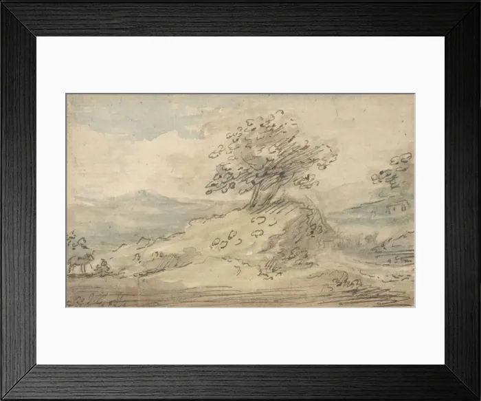 Framed Print : Landscape, 1776-1808. Creator: Samuel Shelley Framed Print : Landscape, 1776-1808. Creator: Samuel Shelley