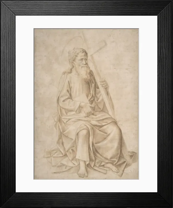 Framed Print : Saint Philip Seated, Holding a Book and a Cross, 1422-57. Creator: Pesello Peselli Framed Print : Saint Philip Seated, Holding a Book and a Cross, 1422-57. Creator: Pesello Peselli