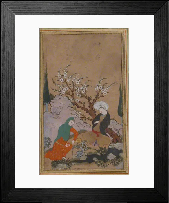 Framed Print : Love Scene, late 16th-early 17th century. Creator: Unknown Framed Print : Love Scene, late 16th-early 17th century. Creator: Unknown