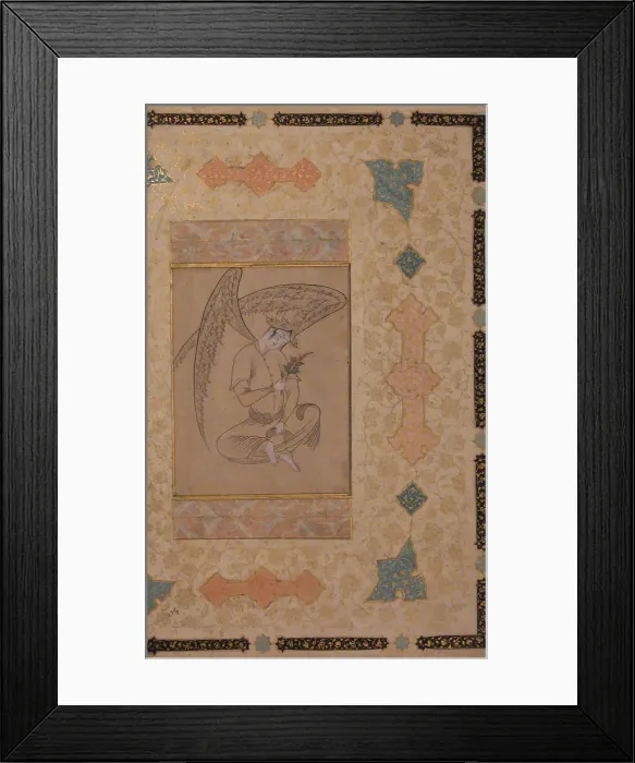 Framed Print : Seated Angel, 17th century. Creator: Unknown Framed Print : Seated Angel, 17th century. Creator: Unknown