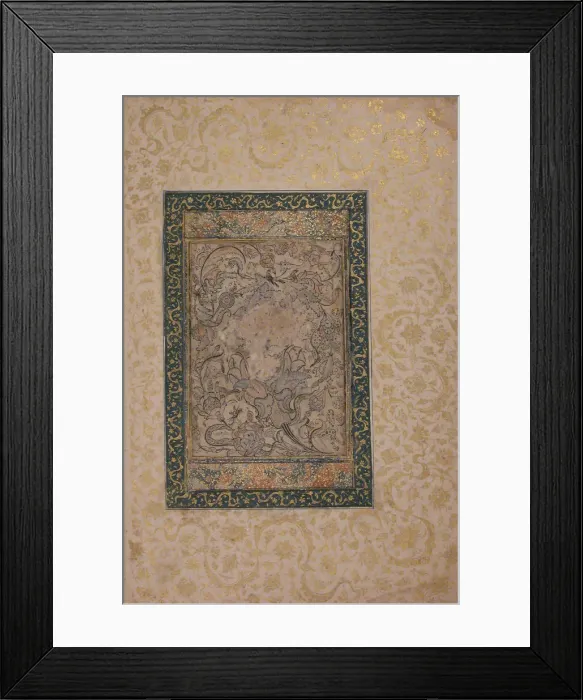 Framed Print : Decorative Drawing, first half 15th century. Creator: Unknown Framed Print : Decorative Drawing, first half 15th century. Creator: Unknown
