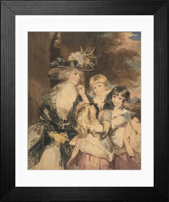 Framed Print : Lady Smith and Her Children, 1800-1872. Creator: Simon Jacques Rochard Framed Print : Lady Smith and Her Children, 1800-1872. Creator: Simon Jacques Rochard