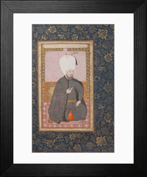 Framed Print : Portrait of Sultan Ahmet I (r. 1603-17), early 17th century. Creator: Unknown Framed Print : Portrait of Sultan Ahmet I (r. 1603-17), early 17th century. Creator: Unknown