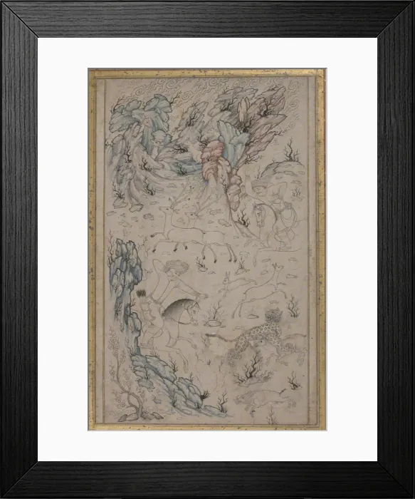 Framed Print : Hunting Scene, late 16th century. Creator: Unknown Framed Print : Hunting Scene, late 16th century. Creator: Unknown