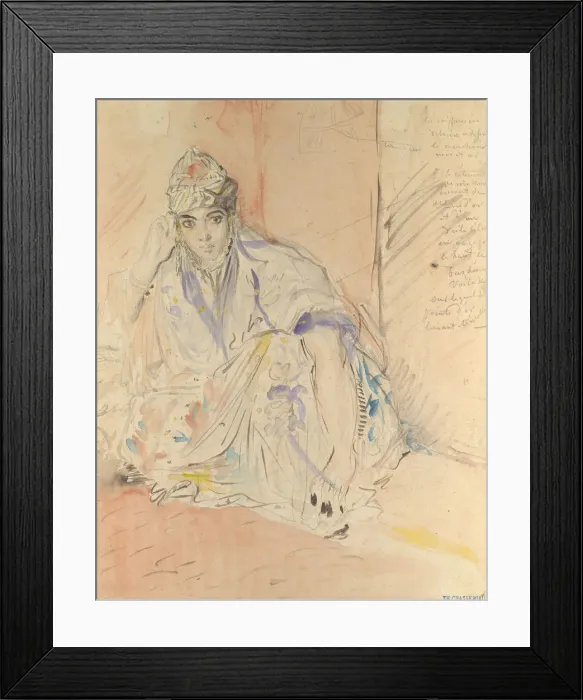 Framed Print : Jewish Woman of Algiers Seated on the Ground, ca. 1846. Creator: Theodore Chasseriau Framed Print : Jewish Woman of Algiers Seated on the Ground, ca. 1846. Creator: Theodore Chasseriau