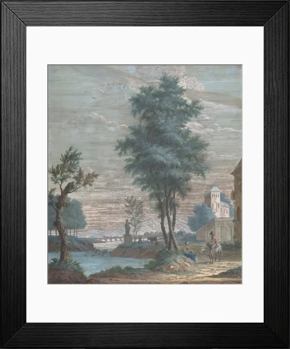 Framed Print : Italian Lanscape, 1769. Creator: Pieter de Groot Framed Print : Italian Lanscape, 1769. Creator: Pieter de Groot