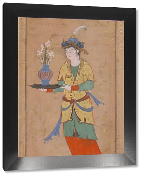 Woman with Vase of Lilies, second half 16th century. Creator: Unknown