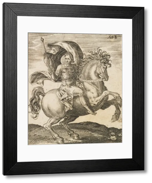 Framed Print : Sergius Galba from Twelve Caesars on Horseback, c1565-1587. Creator: Abraham de Bruyn Framed Print : Sergius Galba from Twelve Caesars on Horseback, c1565-1587. Creator: Abraham de Bruyn