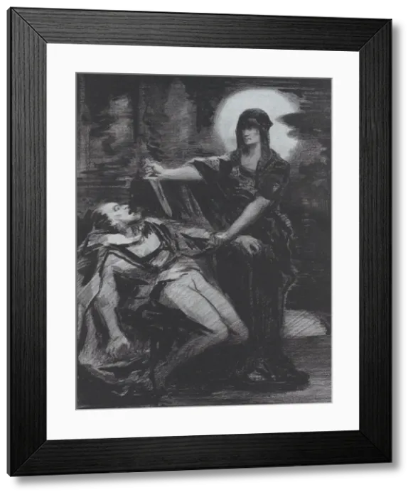 Framed Print : La Mort de peur, 1830-76. 1830-76. Creator: Narcisse Virgile Diaz de la Pena Framed Print : La Mort de peur, 1830-76. 1830-76. Creator: Narcisse Virgile Diaz de la Pena