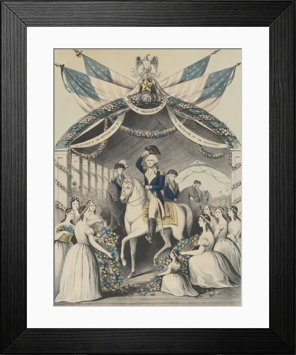 Framed Print : Washingtons Reception by the Ladies on Passing the Bridge at Trenton, N. J Framed Print : Washingtons Reception by the Ladies on Passing the Bridge at Trenton, N. J