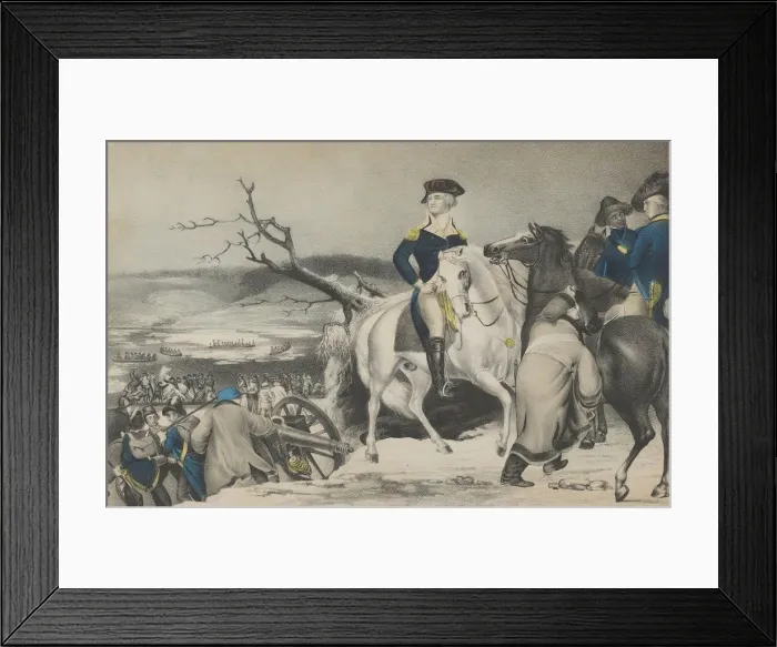 Framed Print : Washington Crossing the Delaware-Evening Previous to the Battle of Trenton, December 25th Framed Print : Washington Crossing the Delaware-Evening Previous to the Battle of Trenton, December 25th