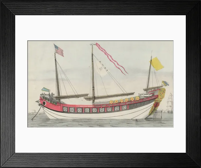 Framed Print : The Chinese Junk Keying'-Captain Kellett-As she appeared in New York harbour Framed Print : The Chinese Junk Keying'-Captain Kellett-As she appeared in New York harbour
