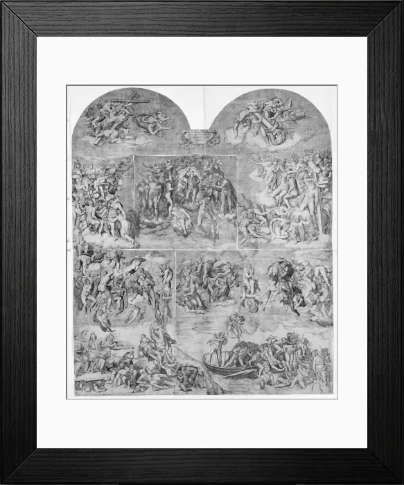 Framed Print : Trumpeting Angels and Damned Souls Being Pulled Down by Devils Framed Print : Trumpeting Angels and Damned Souls Being Pulled Down by Devils