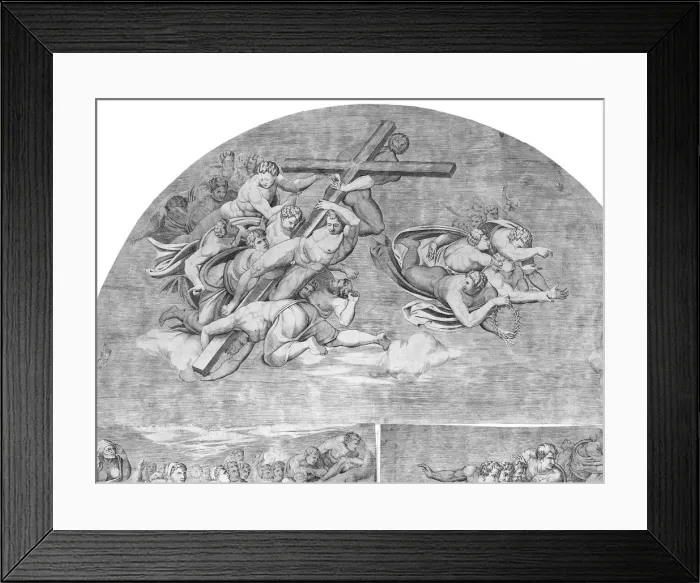 Framed Print : Angels Carrying the Cross with Saints below (upper left section of the Last Judgment) Framed Print : Angels Carrying the Cross with Saints below (upper left section of the Last Judgment)