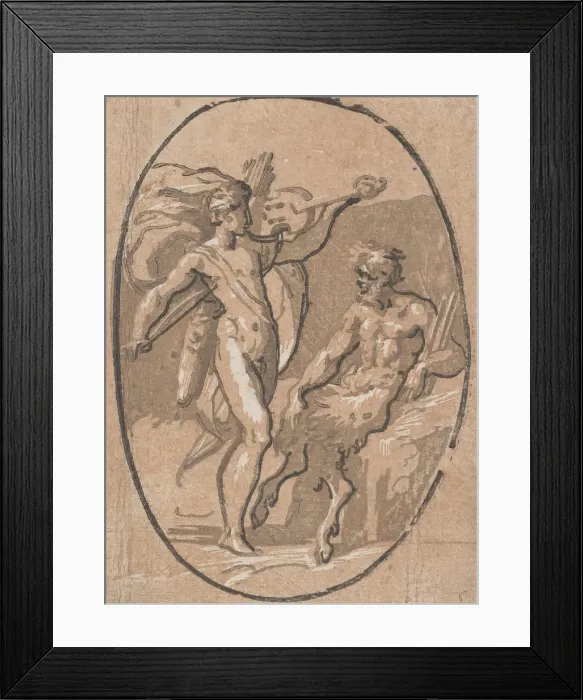 Framed Print : The contest between Apollo and Marsyas, ca. 1540-1550. Creator: Niccolo Vicentino Framed Print : The contest between Apollo and Marsyas, ca. 1540-1550. Creator: Niccolo Vicentino