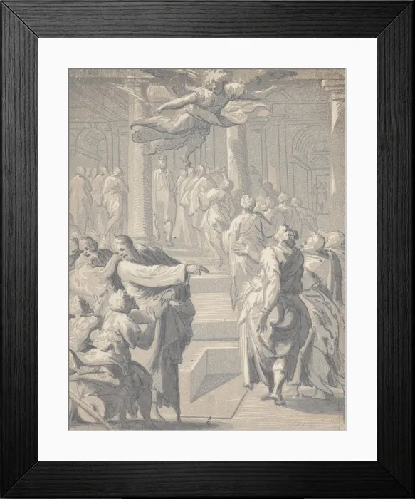 Framed Print : Christ healing the paralytic, 1540-50. 1540-50. Creator: Niccolo Vicentino Framed Print : Christ healing the paralytic, 1540-50. 1540-50. Creator: Niccolo Vicentino