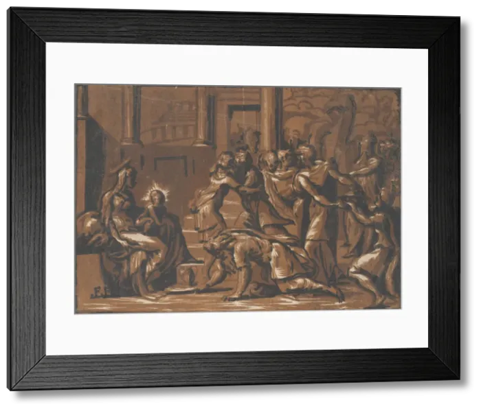 Framed Print : The Adoration of the Magi, 1540-50. 1540-50. Creator: Attributed to Niccolo Vicentino Framed Print : The Adoration of the Magi, 1540-50. 1540-50. Creator: Attributed to Niccolo Vicentino