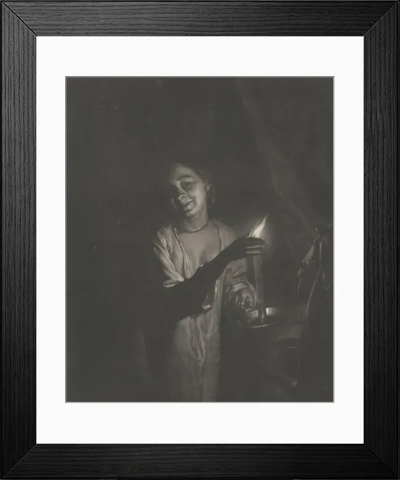 Framed Print : Young Woman Holding a Candle in a Bedchamber, 1690-1715. 1690-1715 Framed Print : Young Woman Holding a Candle in a Bedchamber, 1690-1715. 1690-1715
