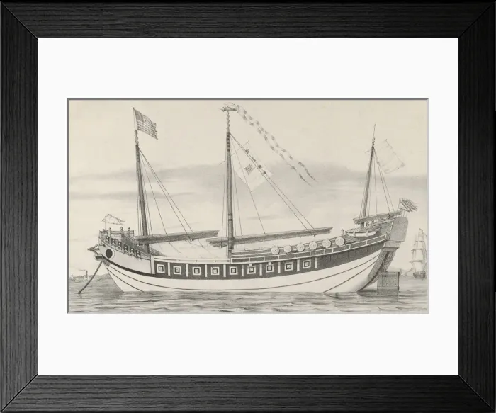 Framed Print : The Chinese Junk Keying'-Captain Kellett-As she appeared in New York harbour Framed Print : The Chinese Junk Keying'-Captain Kellett-As she appeared in New York harbour