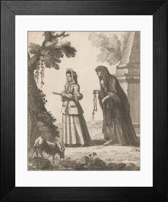 Framed Print : Young Roman Girl Going for a Walk, 1648-1700. 1648-1700. Creator: Nicholas Boucquet Framed Print : Young Roman Girl Going for a Walk, 1648-1700. 1648-1700. Creator: Nicholas Boucquet