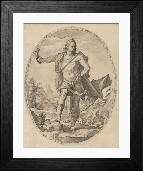 Framed Print : Samson from Heroes and Heroines of the Old Testament, ca. 1597. ca. 1597