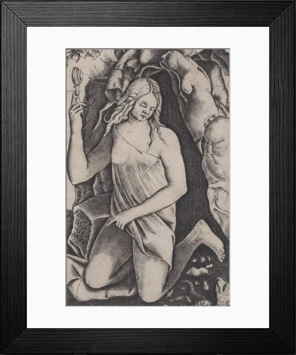 Framed Print : Saint Margaret, ca. 1514-36. Creator: Agostino Veneziano Framed Print : Saint Margaret, ca. 1514-36. Creator: Agostino Veneziano