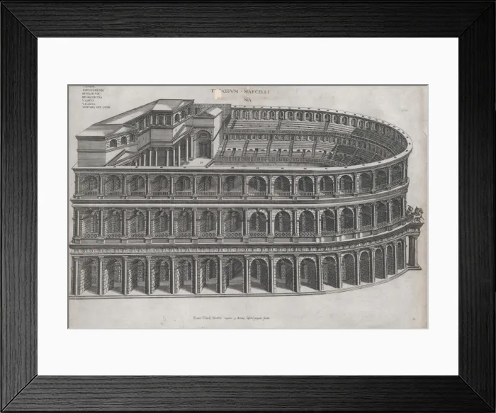 Framed Print : Speculum Romanae Magnificentiae: Theater of Marcellus, 16th century. 16th century Framed Print : Speculum Romanae Magnificentiae: Theater of Marcellus, 16th century. 16th century