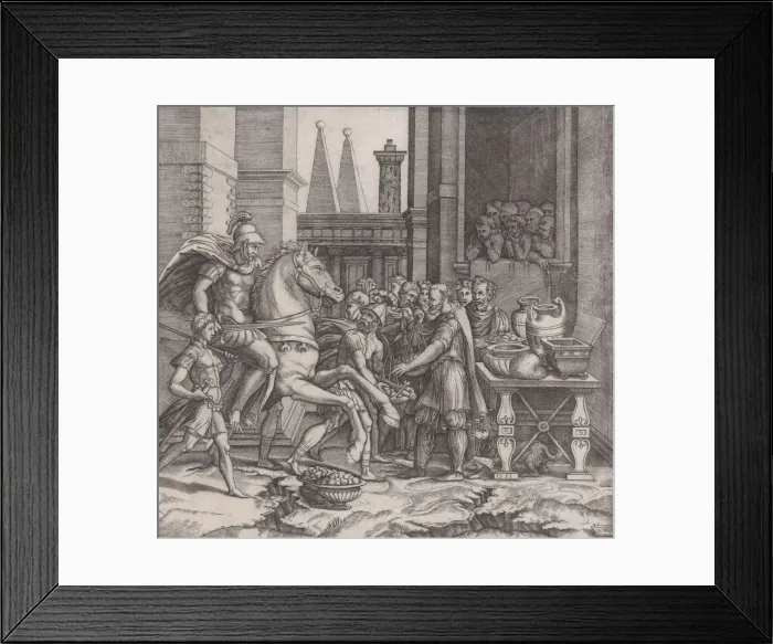 Framed Print : Camillus, dated 1531. Creator: Agostino Veneziano Framed Print : Camillus, dated 1531. Creator: Agostino Veneziano