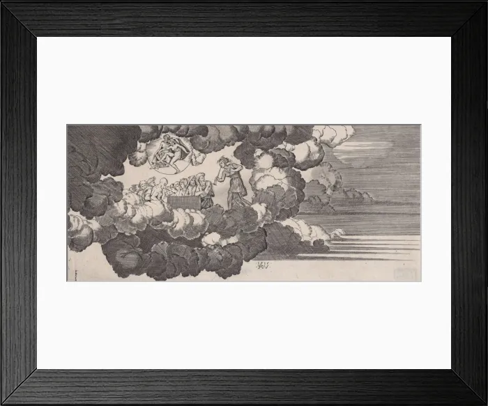 Framed Print : The News Brought to Olympus, dated 1516. Creator: Agostino Veneziano Framed Print : The News Brought to Olympus, dated 1516. Creator: Agostino Veneziano