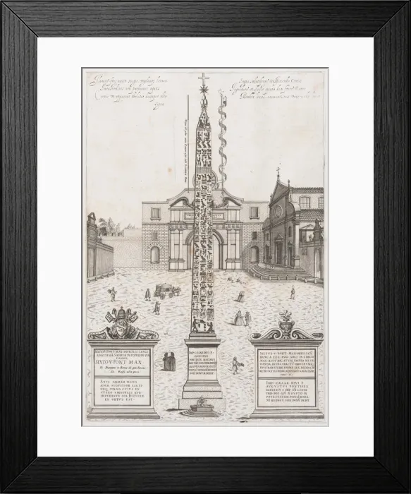 Framed Print : Speculum Romanae Magnificentiae: The Egyptian Obelisk of Augustus, 1589. 1589 Framed Print : Speculum Romanae Magnificentiae: The Egyptian Obelisk of Augustus, 1589. 1589