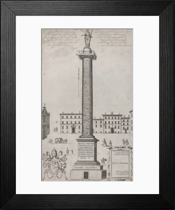 Framed Print : Speculum Romanae Magnificentiae: The Antonine Column, 1589. 1589. Creator: Anon Framed Print : Speculum Romanae Magnificentiae: The Antonine Column, 1589. 1589. Creator: Anon