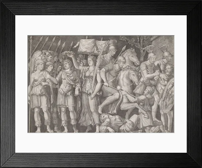 Framed Print : Speculum Romanae Magnificentiae: Trajan Between City of Victory and Rome, ca. 1500... ca