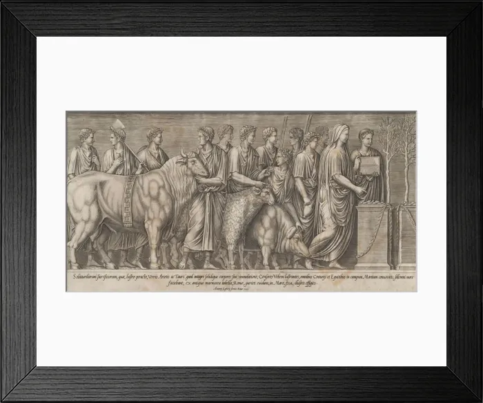 Framed Print : Speculum Romanae Magnificentiae: Sacrifice on the Campus Martius, 1553. 1553 Framed Print : Speculum Romanae Magnificentiae: Sacrifice on the Campus Martius, 1553. 1553