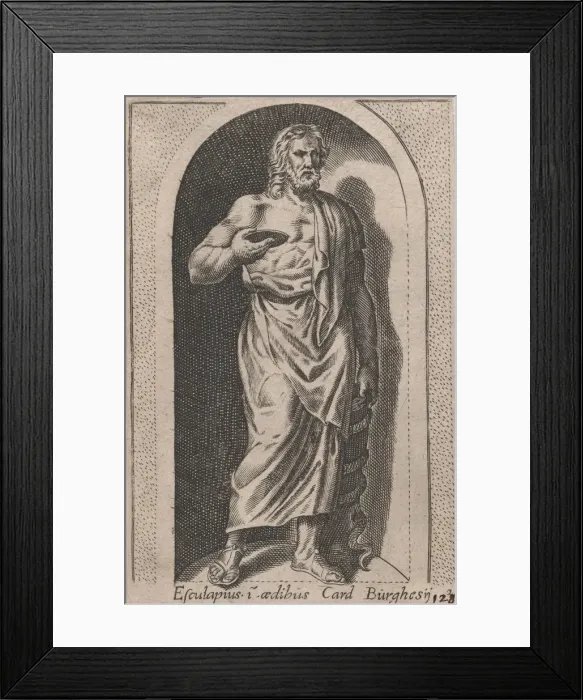 Framed Print : Speculum Romanae Magnificentiae: Esculapius (Esculapius in aedibus Card. Burghesij Framed Print : Speculum Romanae Magnificentiae: Esculapius (Esculapius in aedibus Card. Burghesij