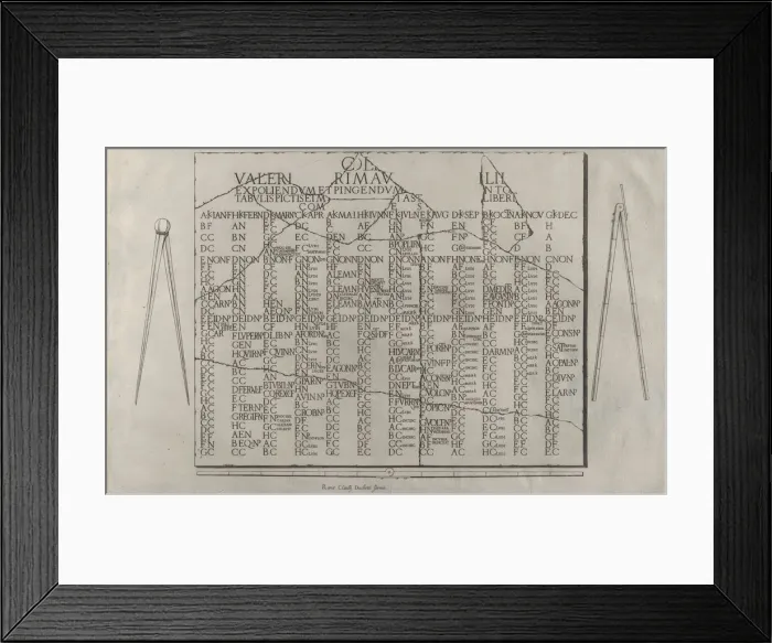 Framed Print : Speculum Romanae Magnificentiae: Tablet with Calendar from the Farnese Palace Framed Print : Speculum Romanae Magnificentiae: Tablet with Calendar from the Farnese Palace