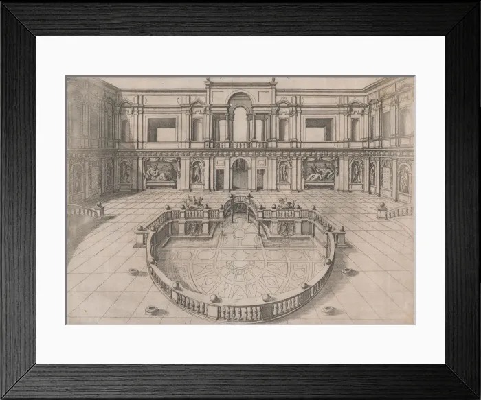Framed Print : Speculum Romanae Magnificentiae: Great Hall within the Villa of Pope Julius, 16th Framed Print : Speculum Romanae Magnificentiae: Great Hall within the Villa of Pope Julius, 16th