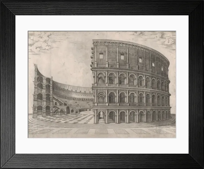 Framed Print : Speculum Romanae Magnificentiae: Interior and Exterior of the Colosseum, 16th century Framed Print : Speculum Romanae Magnificentiae: Interior and Exterior of the Colosseum, 16th century