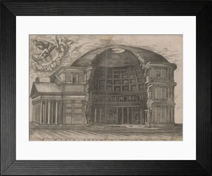 Framed Print : Speculum Romanae Magnificentiae: The Pantheon, 16th century. 16th century. Creator: Anon Framed Print : Speculum Romanae Magnificentiae: The Pantheon, 16th century. 16th century. Creator: Anon